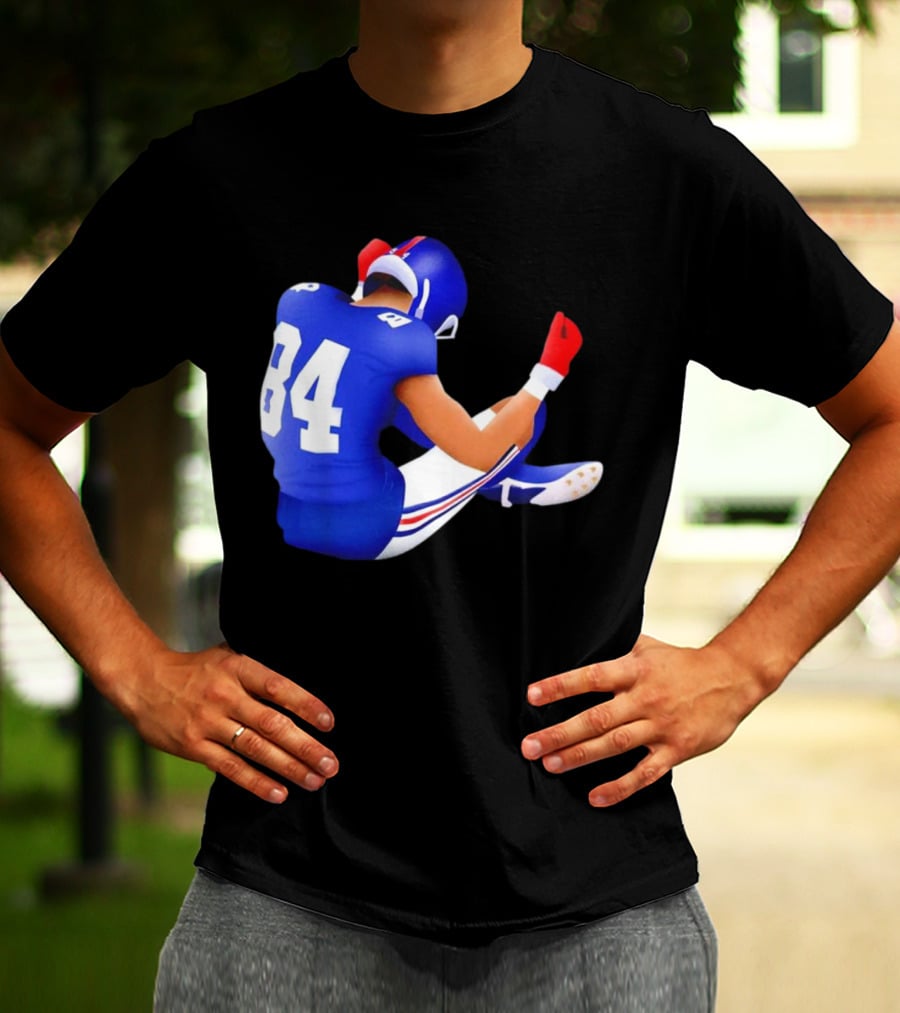 Jomboymedia Route Runner 84 Football Player Sitting T-Shirt