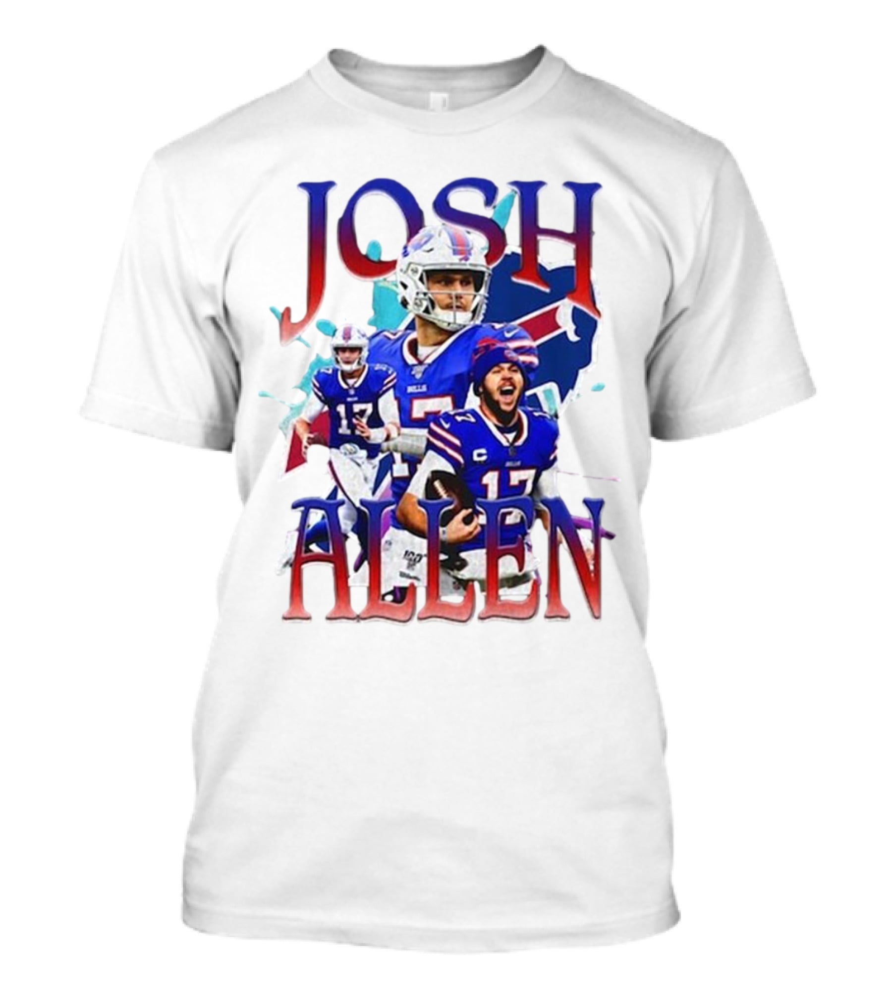 Josh Allen Buffalo Bills Number 17 Football Player T-Shirt