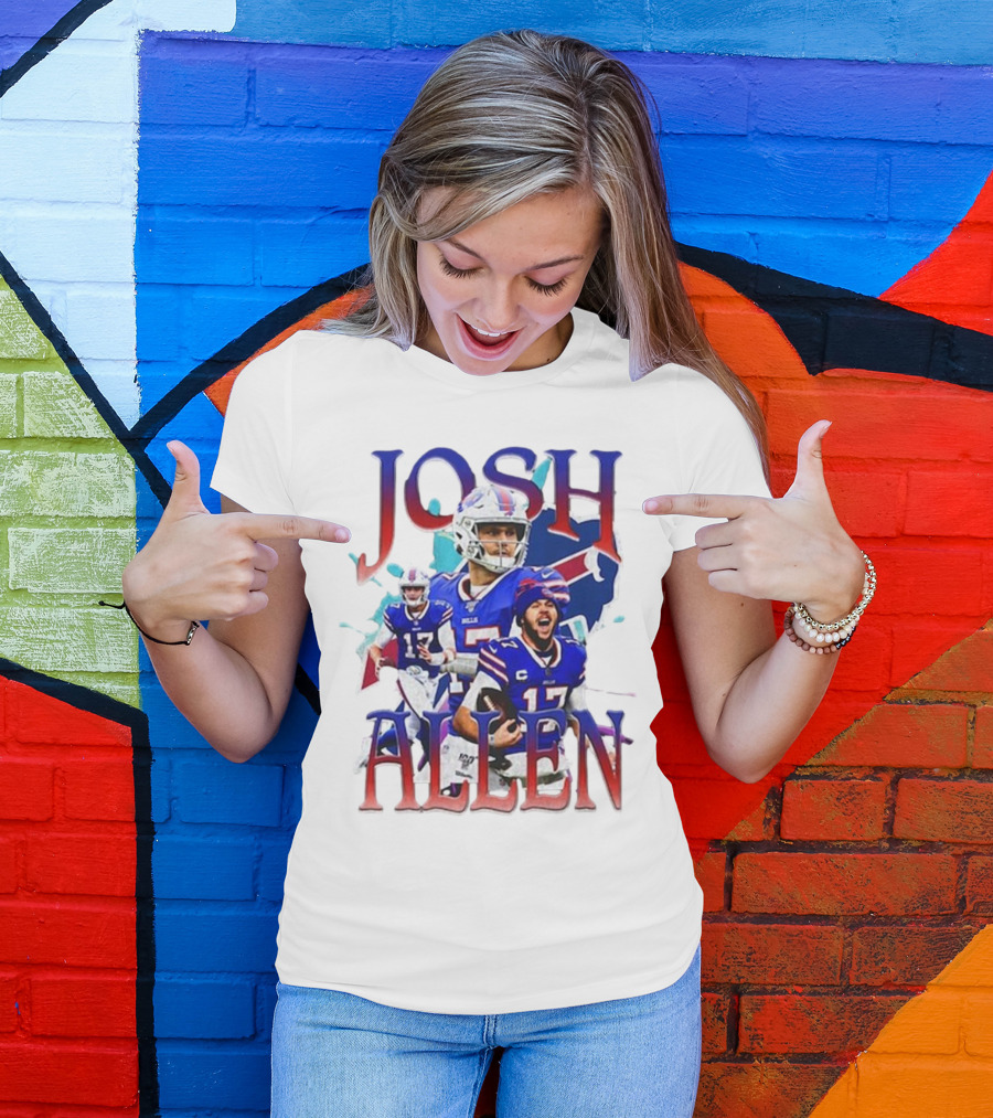 Josh Allen Buffalo Bills Number 17 Football Player T-Shirt