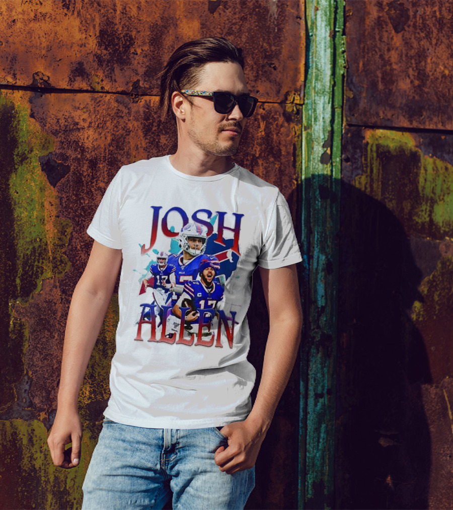 Josh Allen Buffalo Bills Number 17 Football Player T-Shirt