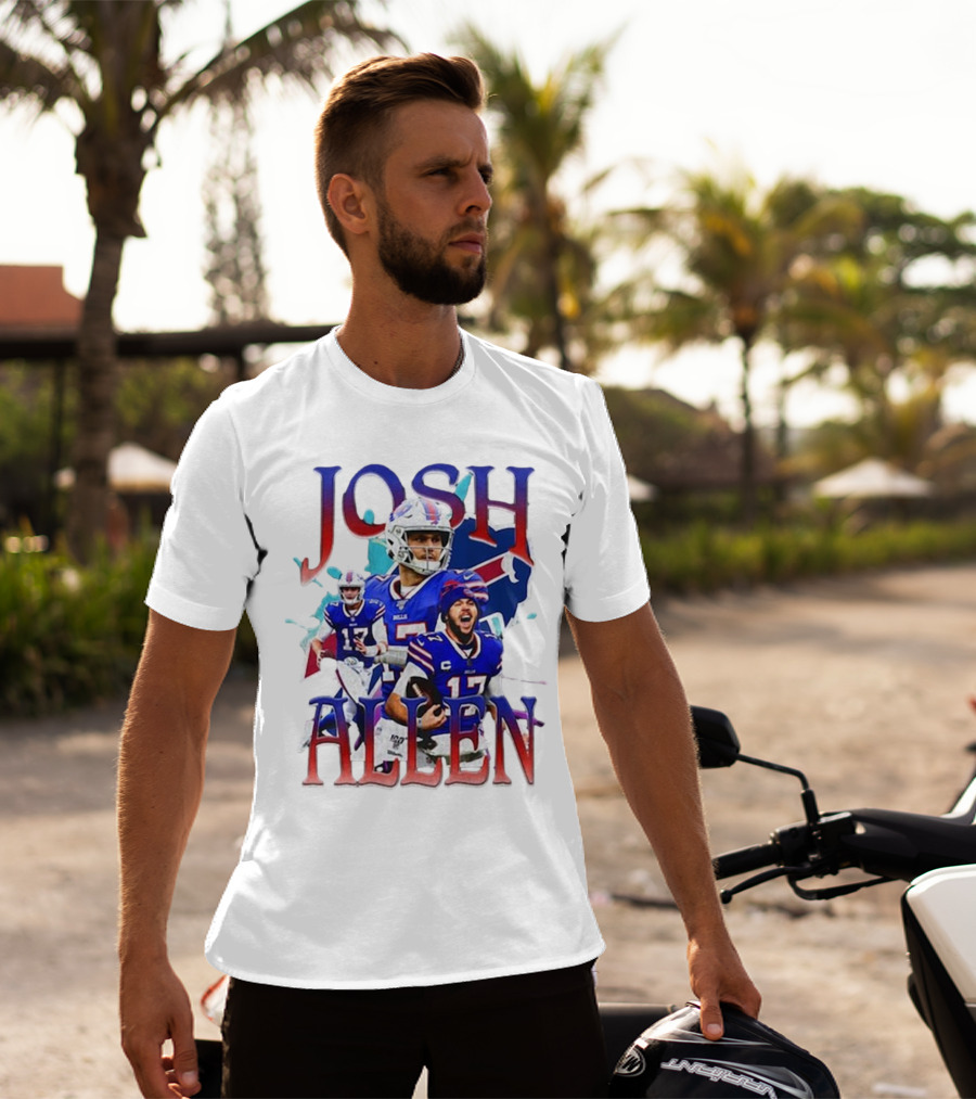 Josh Allen Buffalo Bills Number 17 Football Player T-Shirt