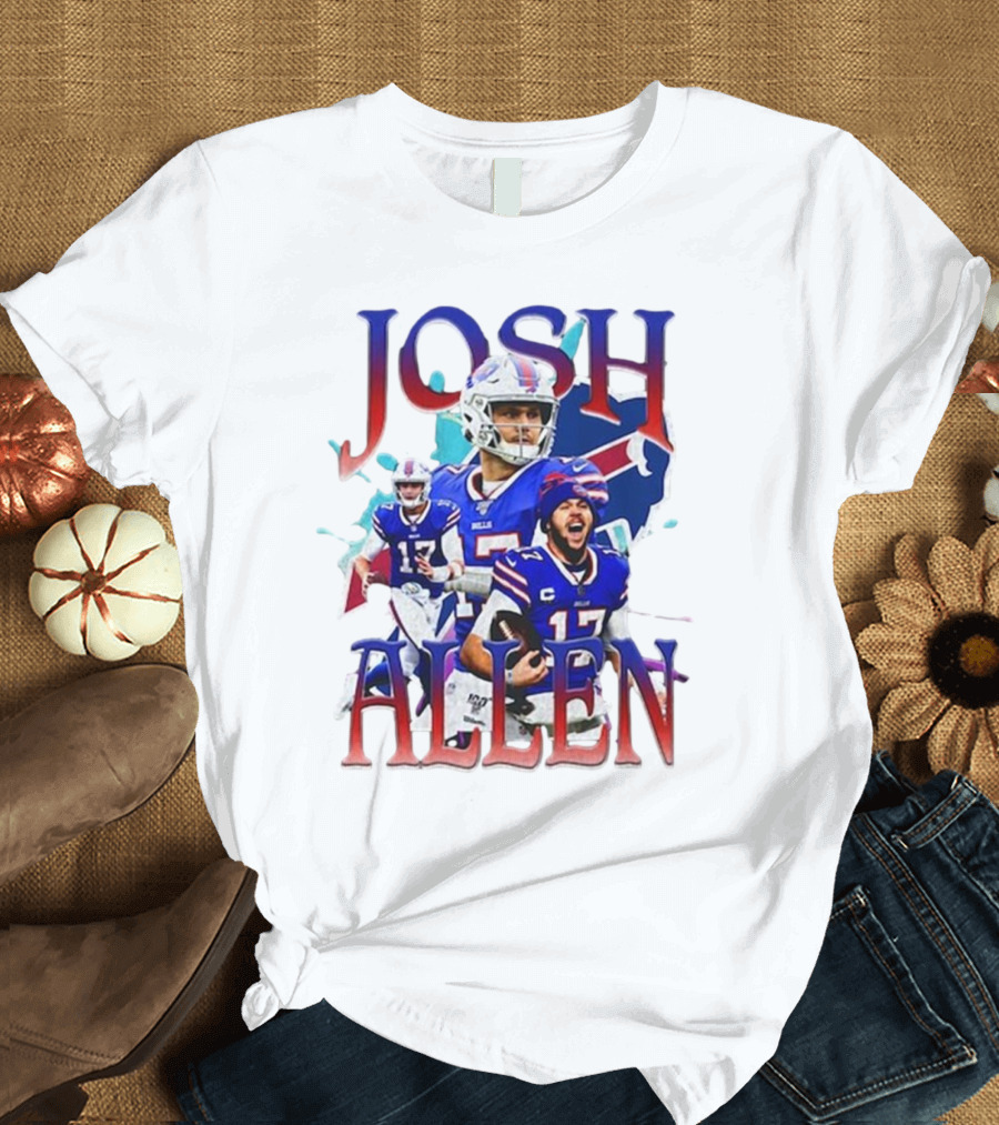 Josh Allen Buffalo Bills Number 17 Football Player T-Shirt