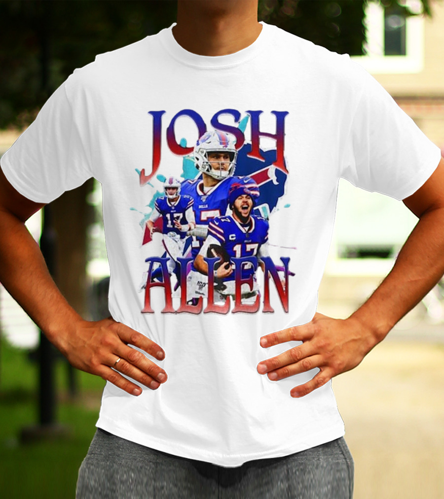 Josh Allen Buffalo Bills Number 17 Football Player T-Shirt