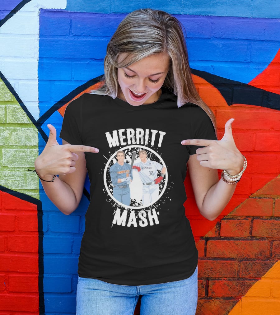Merritt Mash Tennessee Cincinnati Baseball Duo T-Shirt