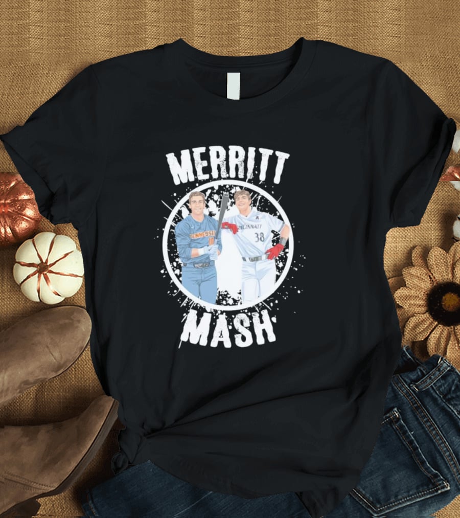 Merritt Mash Tennessee Cincinnati Baseball Duo T-Shirt