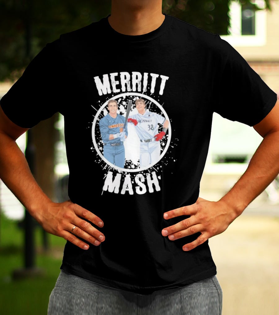 Merritt Mash Tennessee Cincinnati Baseball Duo T-Shirt