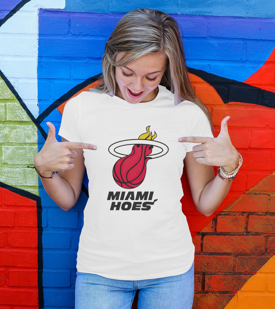 Miami Heat Miami Hoes Basketball Flame T-Shirt