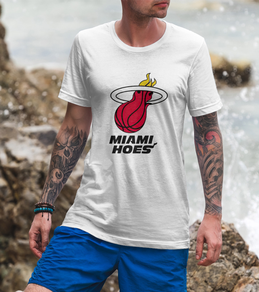 Miami Heat Miami Hoes Basketball Flame T-Shirt