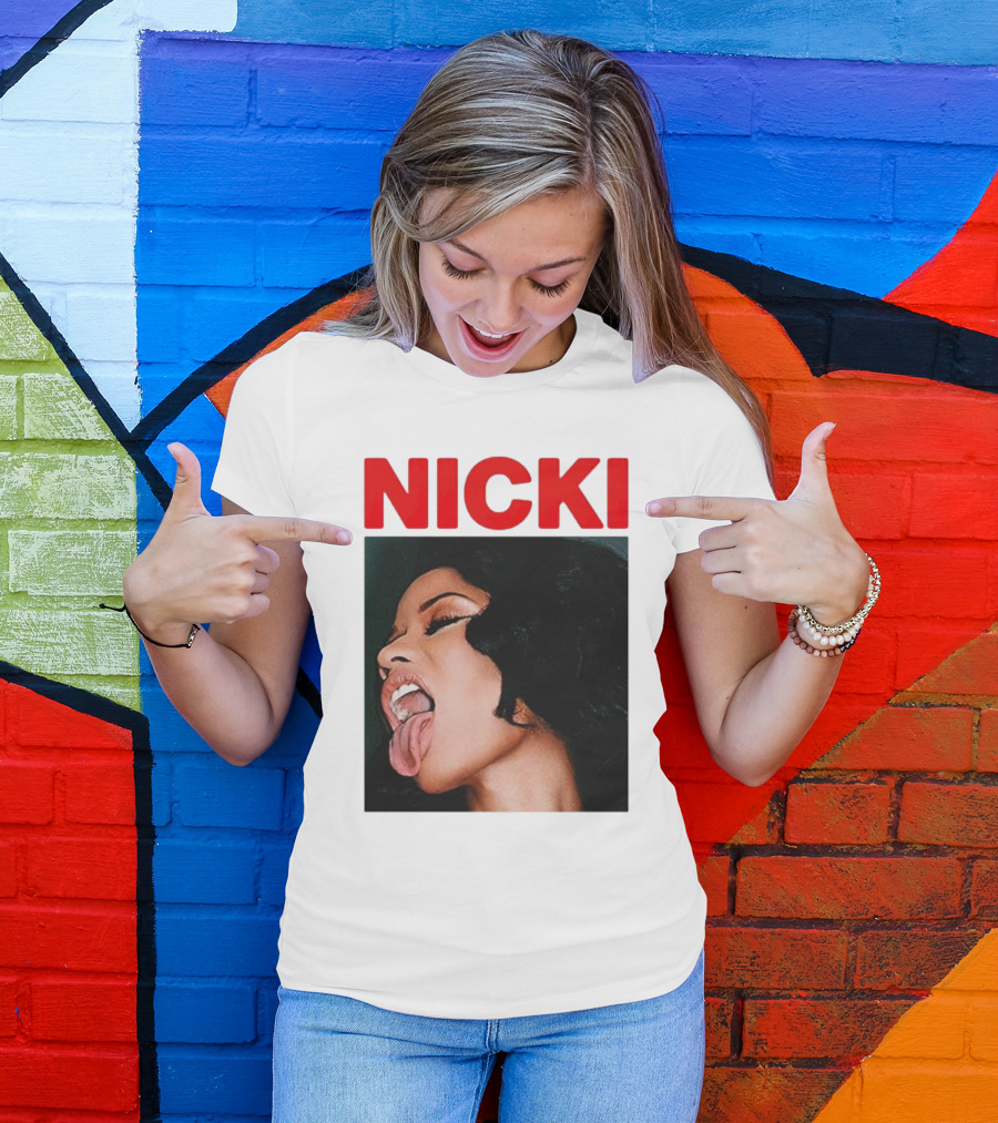 Nicki Sticking Out Tongue Image T-Shirt