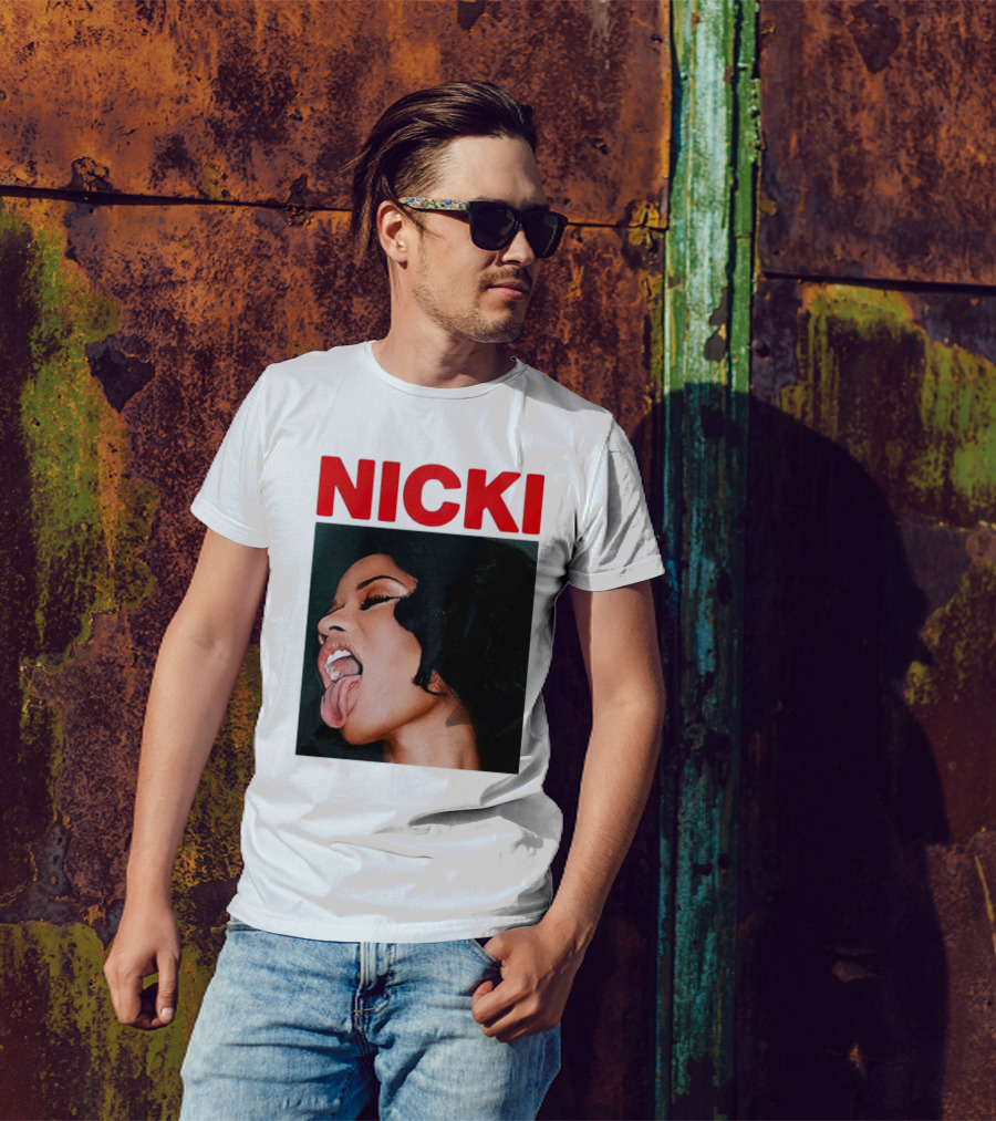 Nicki Sticking Out Tongue Image T-Shirt