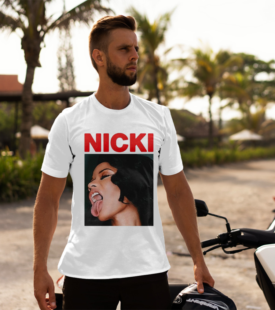 Nicki Sticking Out Tongue Image T-Shirt