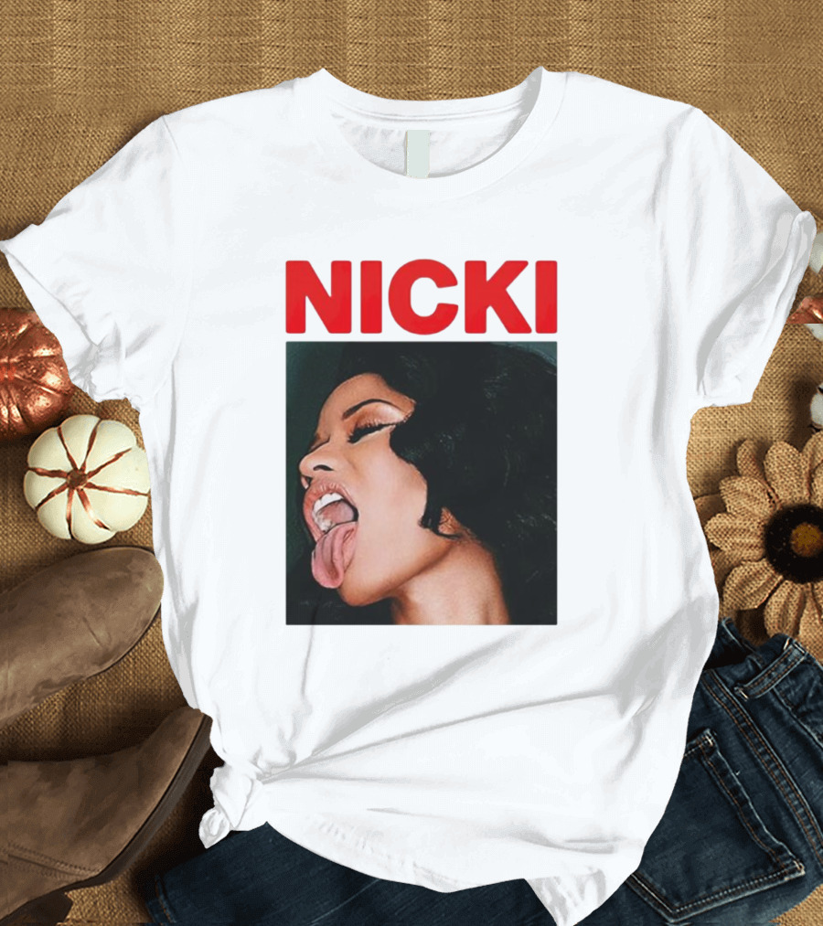 Nicki Sticking Out Tongue Image T-Shirt