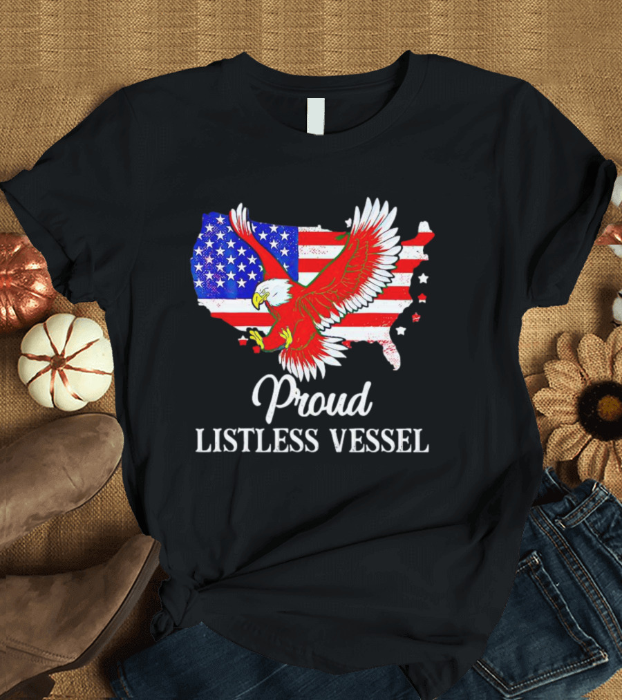 American Flag Eagle Proud Listless Vessel T-Shirt