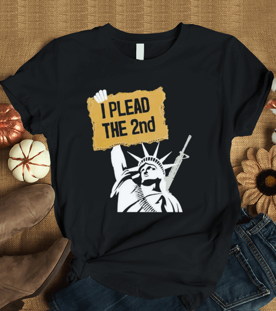I PLEAD THE 2nd Statue Of Liberty Rifle Protest T-Shirt
