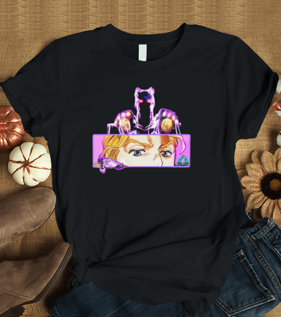Kira Killer Queen Hoshi 7Oz Anime Manga Eyes Bold Pink Highlights T-Shirt