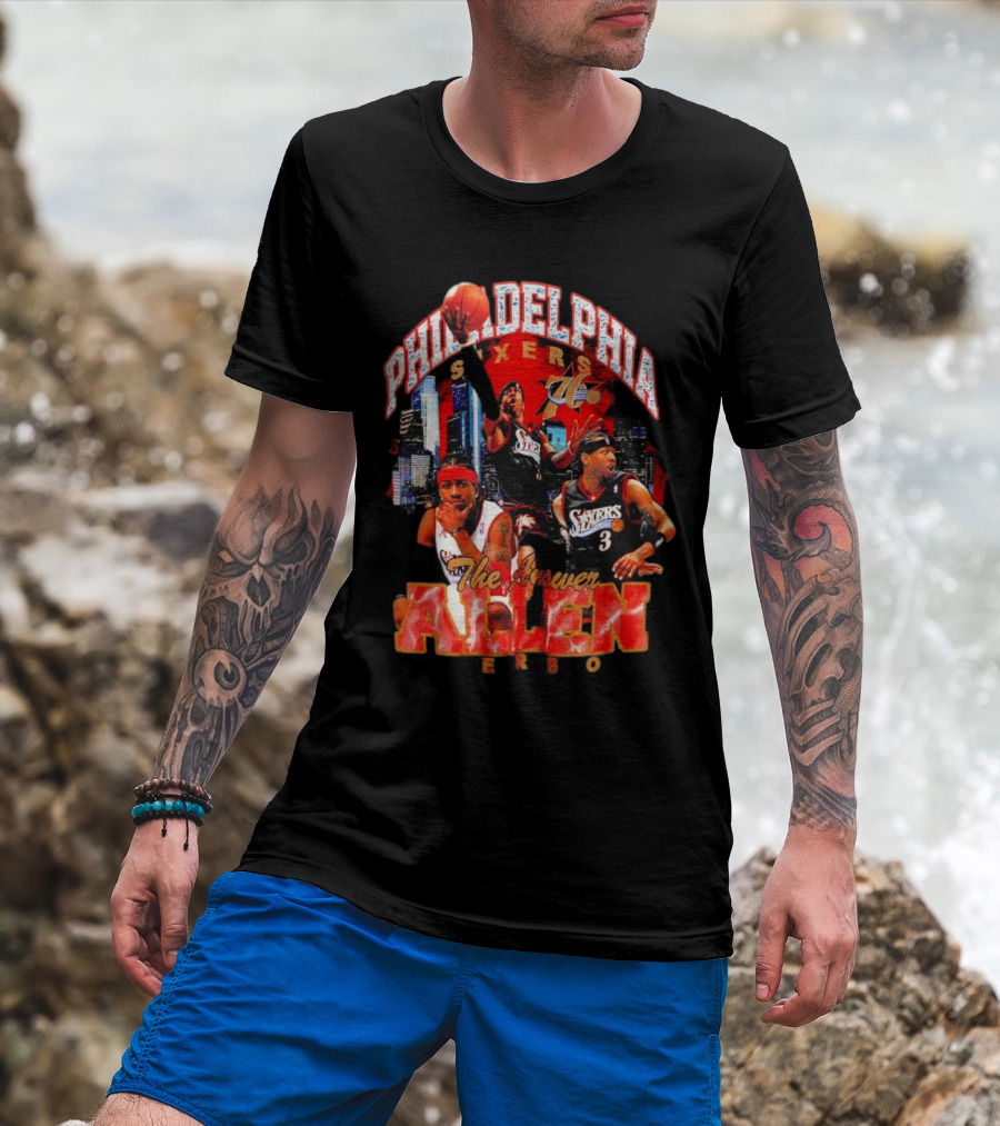 Philadelphia 76ers Allen Iverson The Answer Basketball Legend T-Shirt
