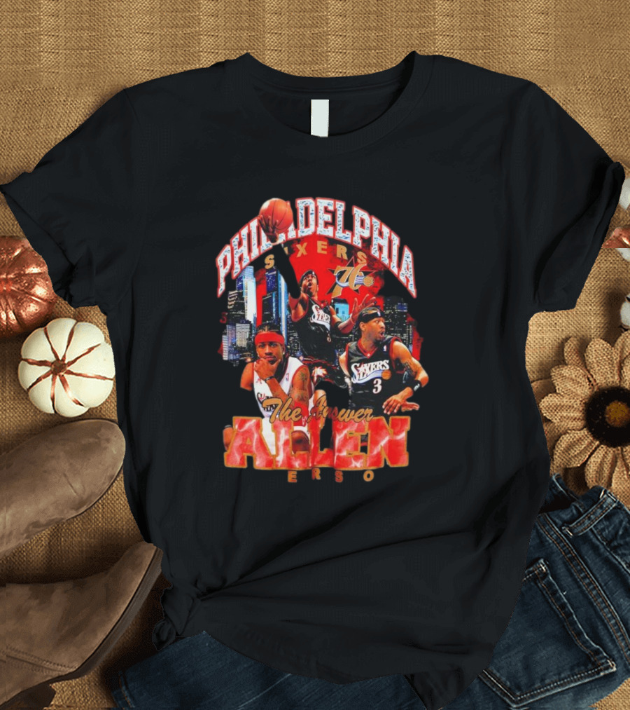 Philadelphia 76ers Allen Iverson The Answer Basketball Legend T-Shirt
