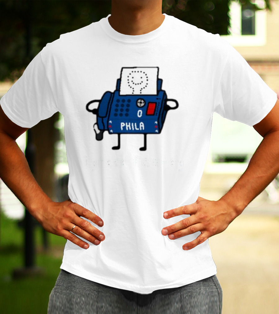 Tyrese Fax-Ey Phila Blue Fax Machine Character T-Shirt