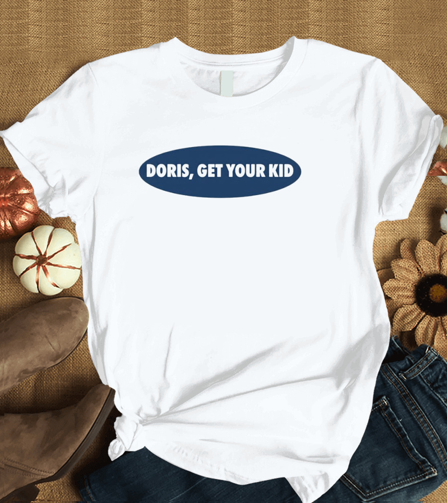 Doris Get Your Kid Retro Oval T-Shirt