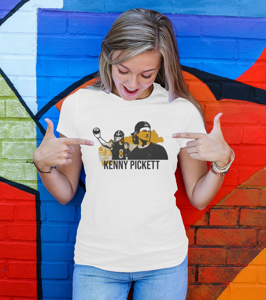 Kenny Pickett Pittsburgh Headliner Series Black And Gold Football Eleven T-Shirt