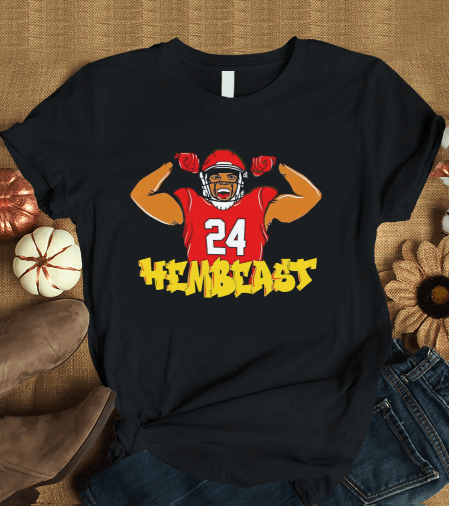 Maryland Roman Hemby Hembeast 24 Football Player T-Shirt