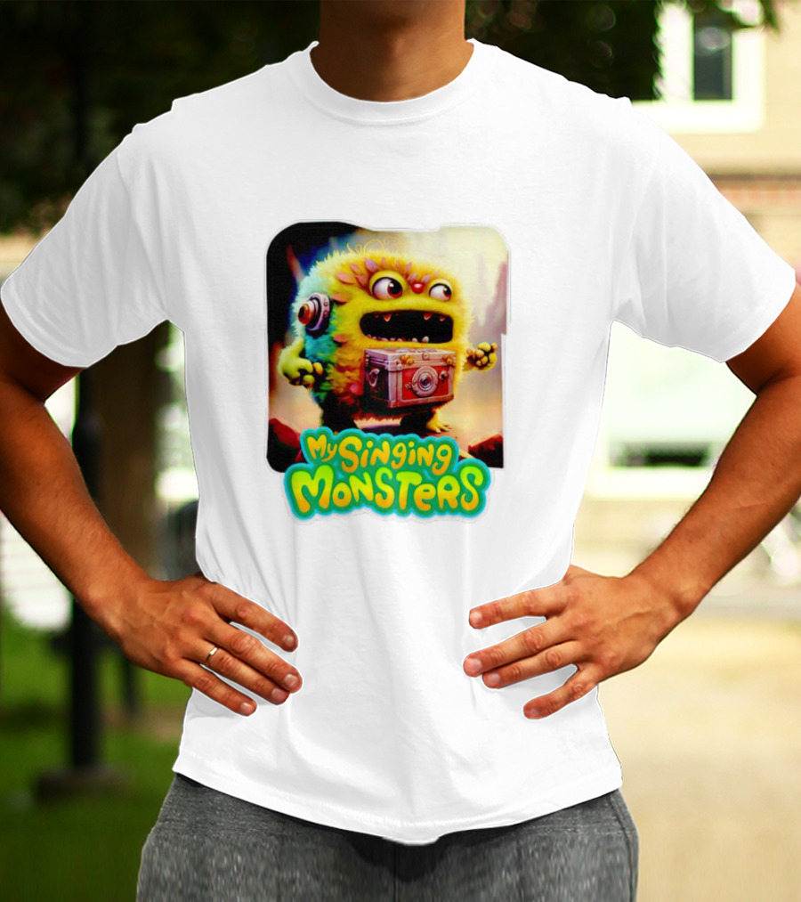 My Singing Monsters Colorful Furry Creature With Camera T-Shirt