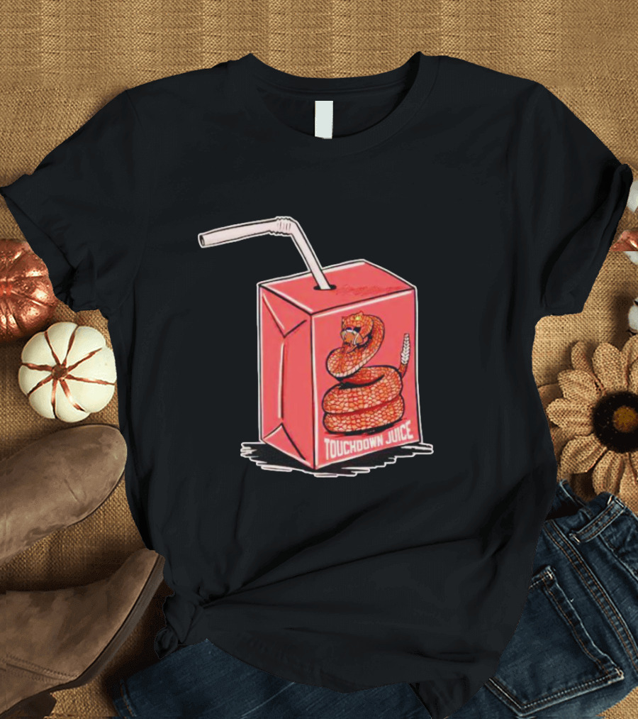 Touchdown Juice Snake Box With Red Juice Carton And Straw T-Shirt