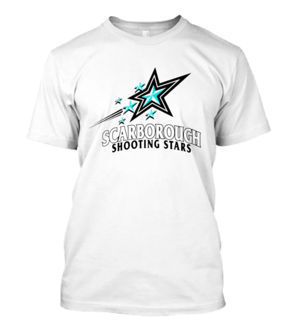 Scarborough Shooting Stars Logo With Teal And Black Starburst T-Shirt