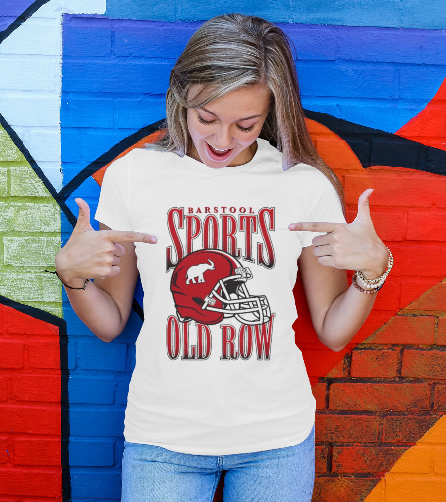 Old Row Elephant Football Helmet T-Shirt