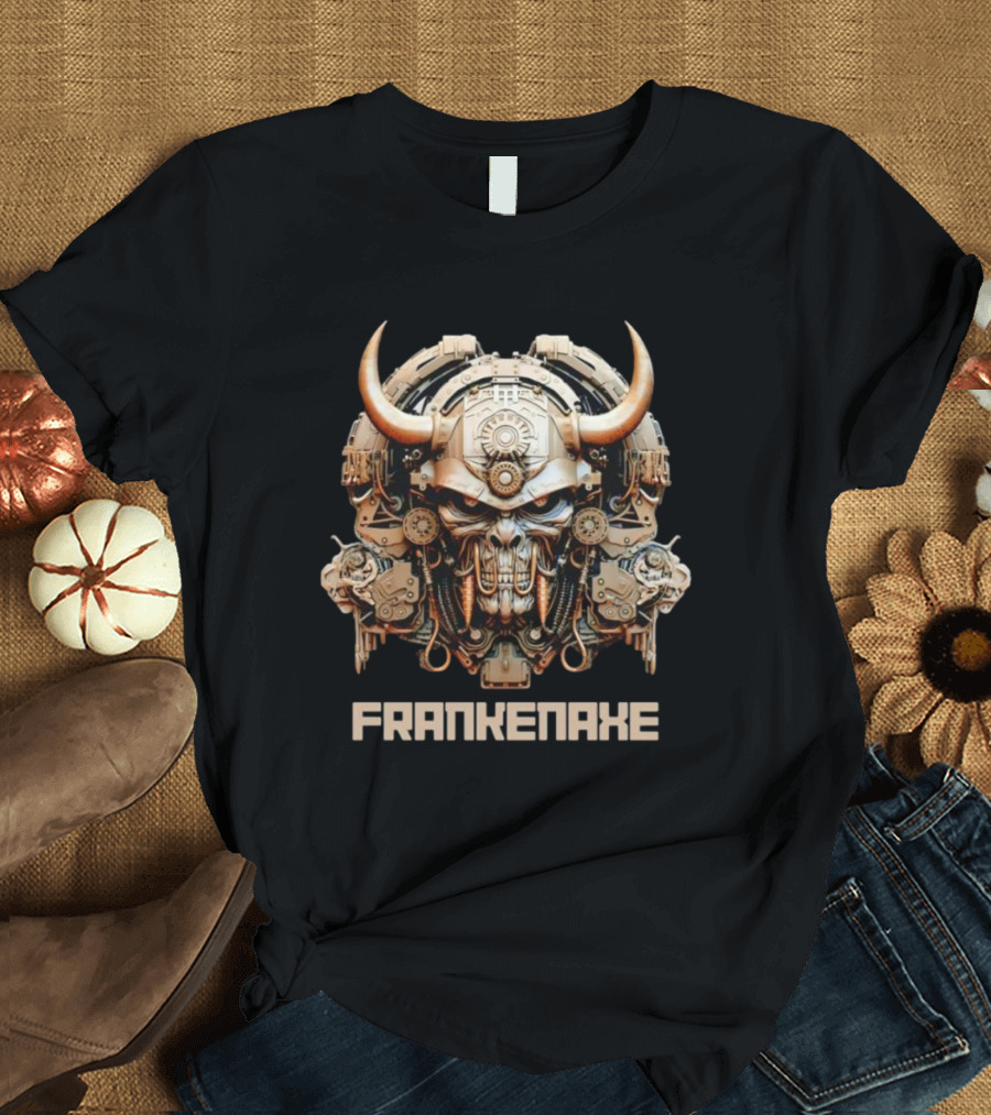 FRANKENAXE Skull Metal Machinery T-Shirt