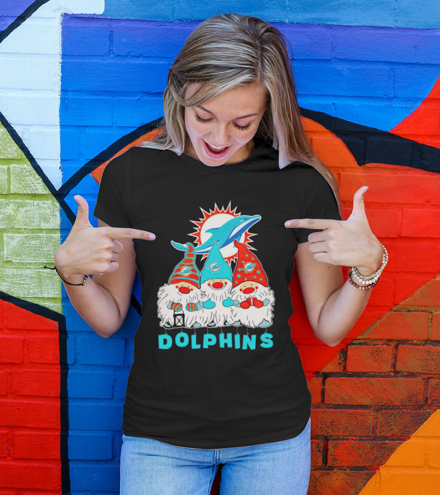 Miami Dolphins Gnomes Football Team Fan T-Shirt