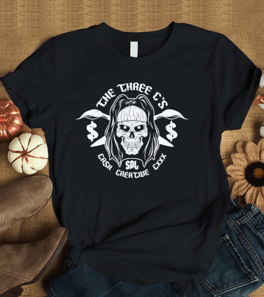 The Three C's Cash Creative Persia Pirotta Skull Design SDL CXXX T-Shirt