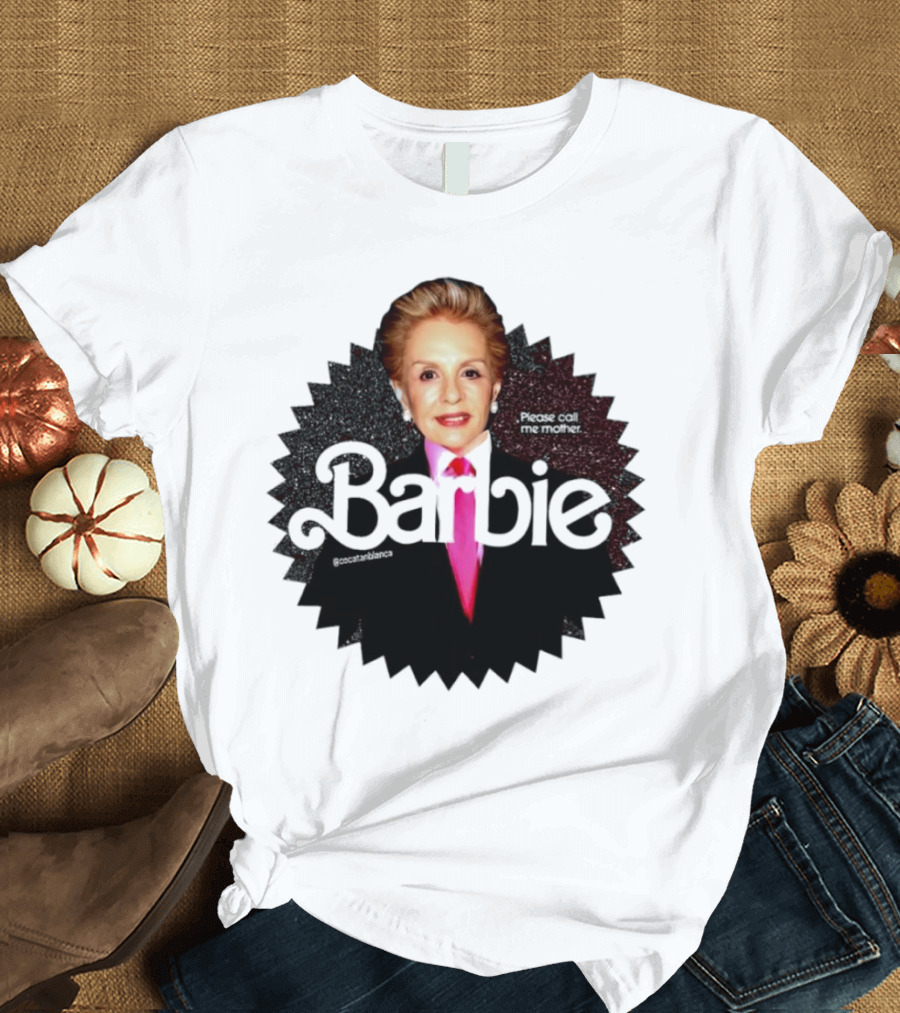 Please Call Me Mother Barbie Black Starburst T-Shirt
