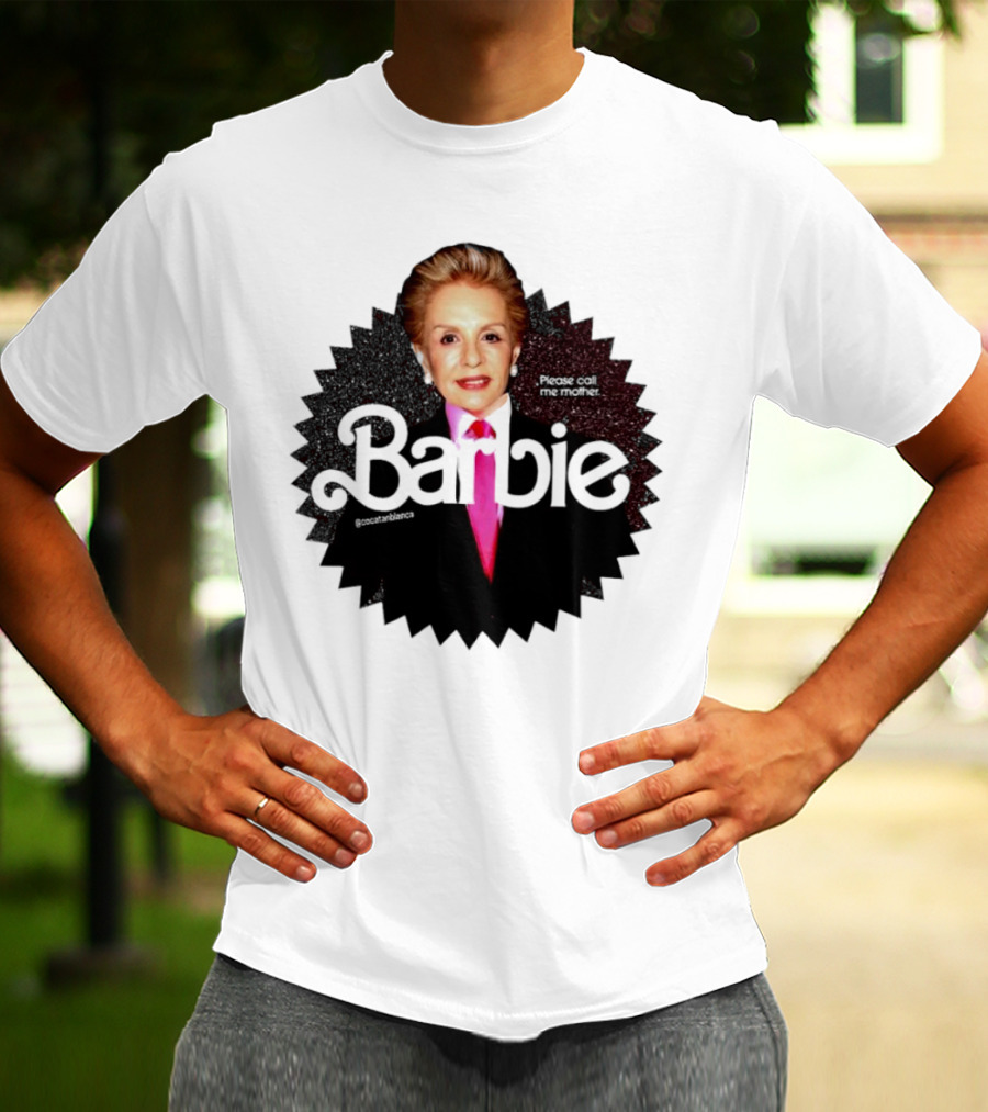 Please Call Me Mother Barbie Black Starburst T-Shirt