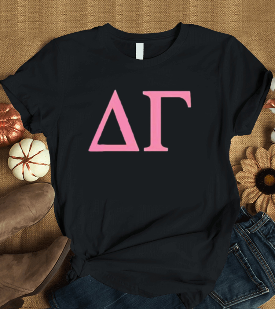 Delta Gamma World Famous ΔΓ Pink Lettering T-Shirt