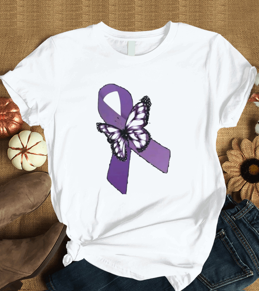 International Overdose Awareness Day Purple Butterfly T-Shirt