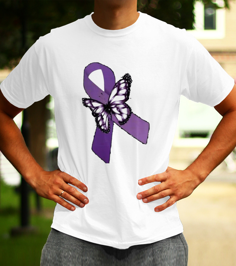 International Overdose Awareness Day Purple Butterfly T-Shirt