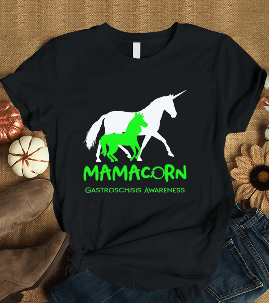 Mamacorn Gastroschisis Awareness Unicorn Mother And Foal T-Shirt