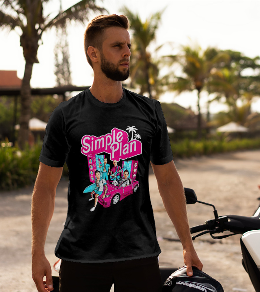 Simple Plan Barbie Dolls And Car Ocean Drive T-Shirt
