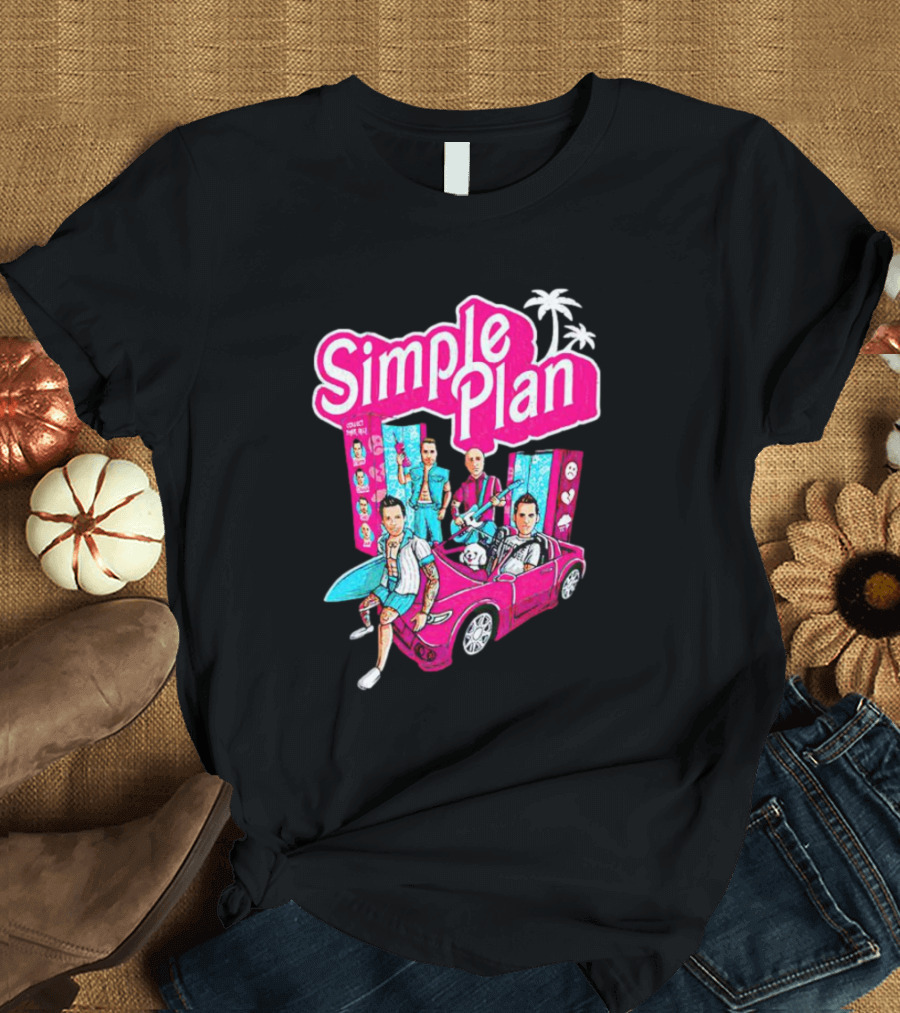 Simple Plan Barbie Dolls And Car Ocean Drive T-Shirt