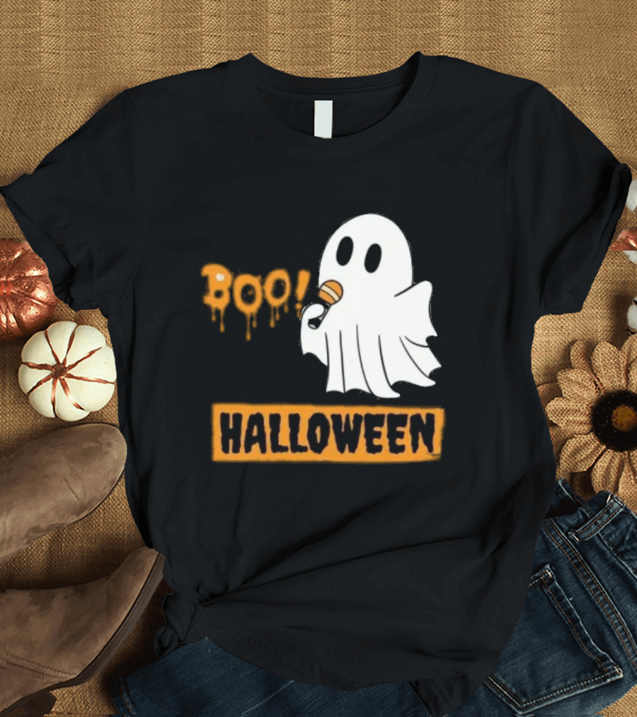 Happy Halloween Boo Cute Singing Ghost Halloween T-Shirt