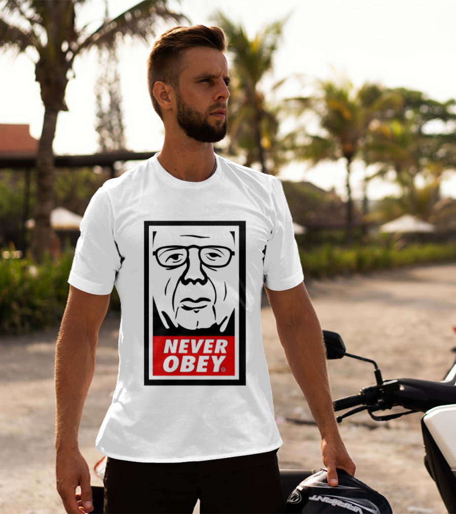 Never Obey Large Graphic Face T-Shirt