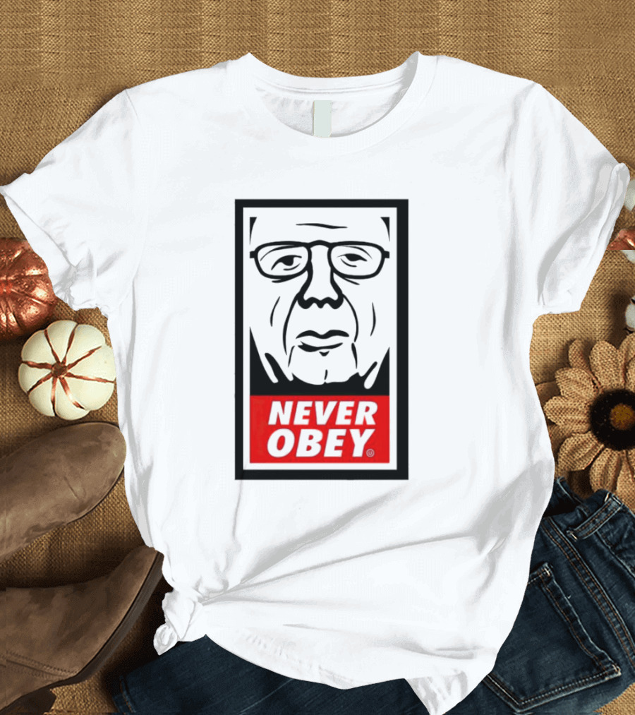 Never Obey Large Graphic Face T-Shirt