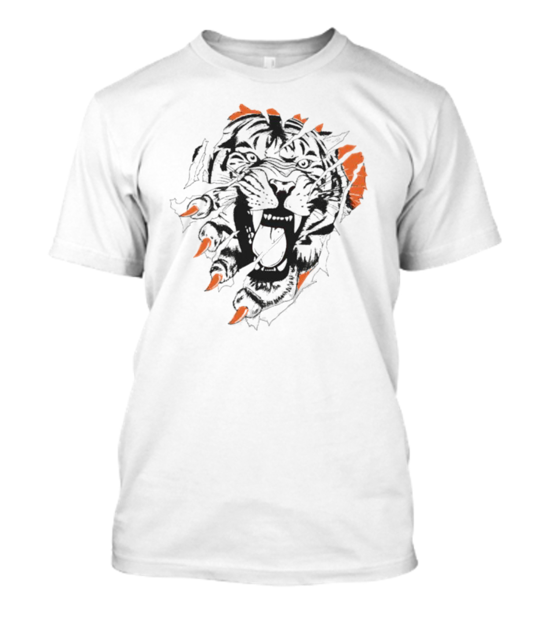 Sports Cin Roar Bengal Lion Head Roaring T-Shirt