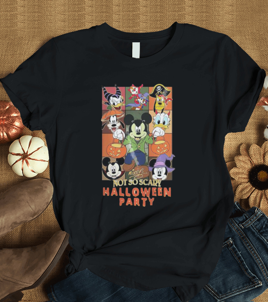 Mickey's Not So Scary Halloween Party Disney Characters T-Shirt