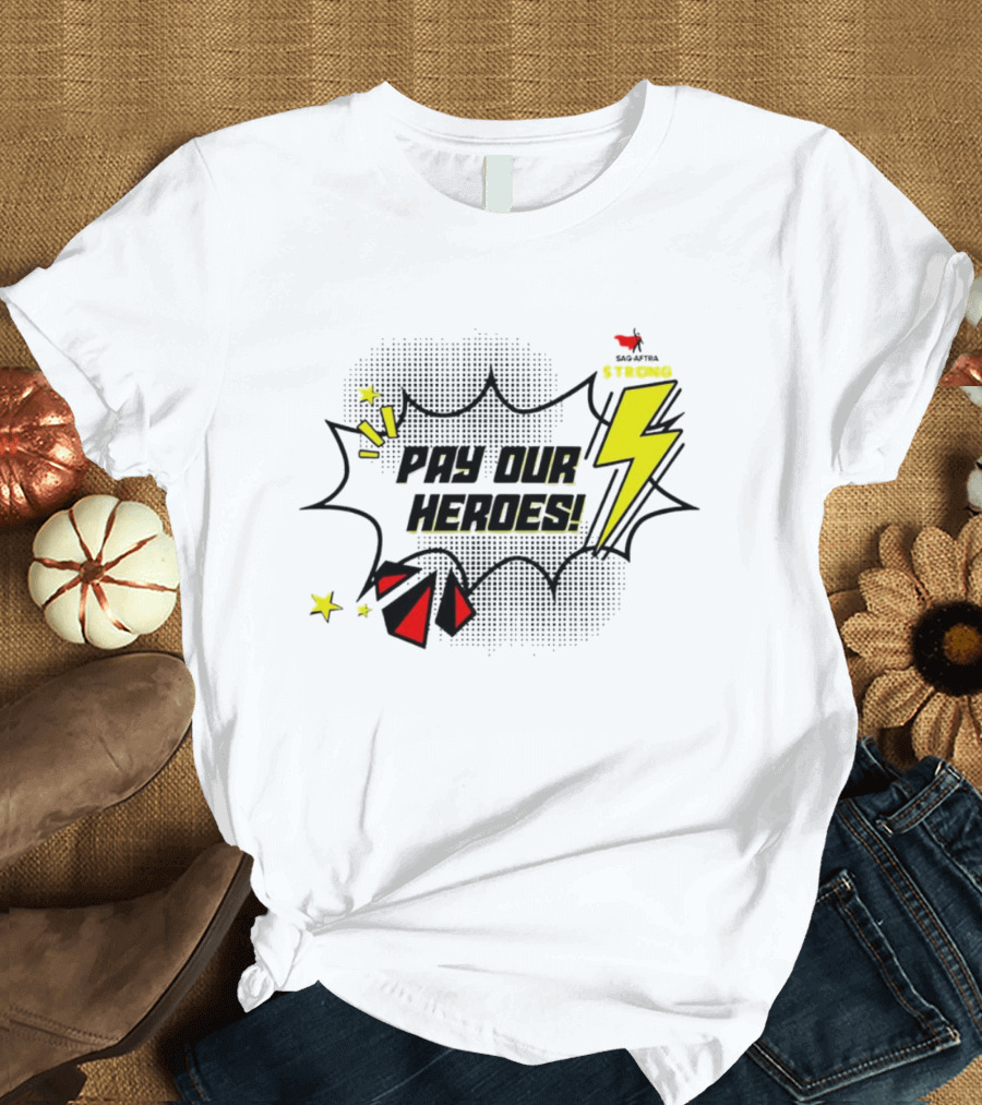Pay Our Heroes Florida Strong Lightning Bolt Comic T-Shirt
