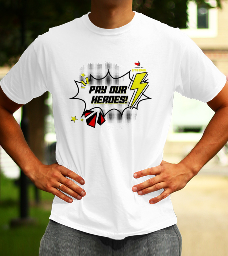 Pay Our Heroes Florida Strong Lightning Bolt Comic T-Shirt