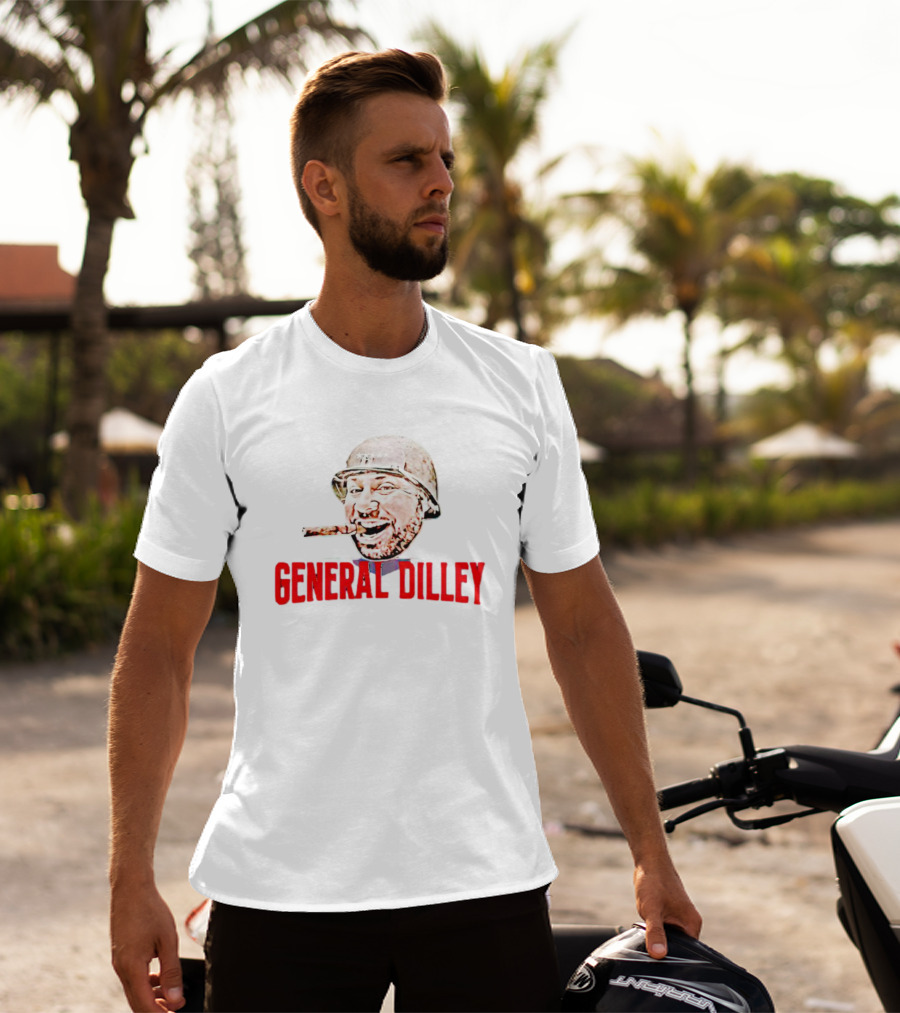 General Dilley The Dilley Show Iconic Helmeted Figure With Cigar T-Shirt