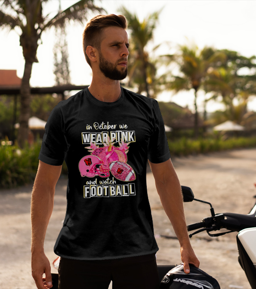 Cleveland Browns In October We Wear Pink And Watch Football Breast Cancer Awareness T-Shirt