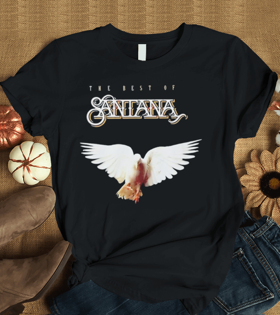 Santana Best Of Album Cover With White Dove T-Shirt